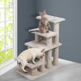 NNEIDS Cat Tree Beastie Scratching Post Pet Scratcher Condo Tower Scratcher Dog Climbing Cream