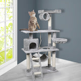 NNEIDS Cat Tree Beastie Scratching Post Pet Scratcher Condo Tower 140cm Grey