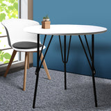 NNEIDS Office Meeting Table Dining Tables Round Desk Wooden Home Cafe Modern Desks 72cm