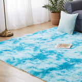 NNEIDS Floor Rug Shaggy Rugs Soft Large Carpet Area Tie-dyed Maldives 160x230cm