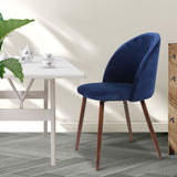 NNEIDS 2x Dining Chairs Seat French Provincial Kitchen Lounge Chair Navy