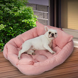 NNEIDS Pet Bed 2 Way Use Dog Cat Soft Warm Calming Mat Sleeping Kennel Sofa Pink XL