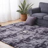 NNEIDS Floor Rug Shaggy Rugs Soft Large Carpet Area Tie-dyed Midnight City 140x200cm