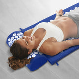 NNEIDS Mat Yoga Massage Sit Lying Pain Stress Relax Blue 68 x 42cm