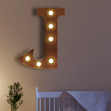 NNEIDS LED Metal Letter Lights Free Standing Hanging Marquee Event Party D?cor Letter J