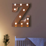NNEIDS LED Metal Letter Lights Free Standing Hanging Marquee Event Party D?cor Letter Z