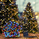 NNEIDS 15M 100LED String Solar Powered Fairy Lights Garden Christmas Decor Multi Colour