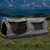 NNEIDS Double King Swag Camping Swags Canvas Dome Tent Hiking Mattress Grey