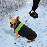 NNEIDS Dog Winter Jacket Padded  Pet Clothes Windbreaker Vest Coat  L Green