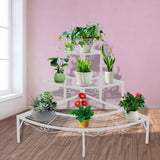 NNEIDS Outdoor Indoor Pot Plant Stand Garden Metal 3 Tier Planter Corner Shelf