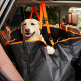 NNEIDS Pet Seat Cover Cat Dog Car Hammock Nonslip Premium Waterproof Back Zipper Black