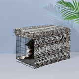 NNEIDS Cover Pet Dog Kennel Cage Collapsible Metal Playpen Cages Covers Black 48"