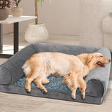 NNEIDS Pet Bed Sofa Dog Beds Bedding Soft Warm Mattress Cushion Pillow Mat Plush  L