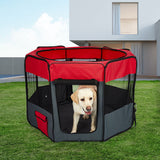 NNEIDS 8 Panel Pet Playpen Dog Puppy Play Exercise Enclosure Fence Grey L