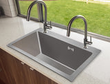 NNEIDS Steel Kitchen Sink Under/Topmount Sinks Laundry Single Bowl 550 X400MM