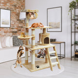 NNEIDS 0.8-2.1M Cat Scratching Perch Post Tree Gym House Condo Furniture Scratcher