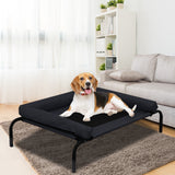 NNEIDS Pet Bed Heavy Duty Frame Hammock Bolster Trampoline Dog Puppy Mesh M Black