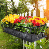 NNEIDS Plant Holder Plant Stand Hanging Flower Pot Basket Garden Wall Rack Shelf Rectangle Black