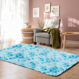 NNEIDS Floor Rug Shaggy Rugs Soft Large Carpet Area Tie-dyed Maldives 140x200cm