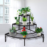 NNEIDS 2x Outdoor Indoor Plant Stand Garden Metal 3 Tier Planter Corner Shelf