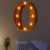 NNEIDS LED Metal Letter Lights Free Standing Hanging Marquee Event Party D?cor Letter O