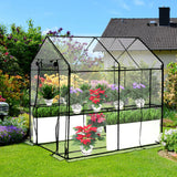 NNEIDS 2 Tier Walk In Greenhouse Garden Shed PVC Cover Film Tunnel Green House Plant
