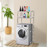 NNEIDS 2 Tier Toilet Bathroom Laundry Washing Machine Storage Rack Shelf Unit Organizer