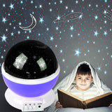 NNEIDS Star Moon Sky Starry Night Projector Light Lamp For Kids Baby Bedroom Purple