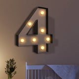 NNEIDS LED Metal Number Lights Free Standing Hanging Marquee Event Party D?cor Number 4