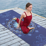 NNEIDS Yoga Mat Dual Layer Non Slip Pad Eco Friendly Exercise Fitness Pilate Gym Type 1