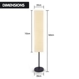NNEDPE Sarantino Metal Floor Lamp with White Paper Wrinkle Shade Light Stand