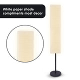 NNEDPE Sarantino Metal Floor Lamp with White Paper Wrinkle Shade Light Stand