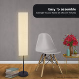 NNEDPE Sarantino Metal Floor Lamp with White Paper Wrinkle Shade Light Stand