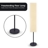 NNEDPE Sarantino Metal Floor Lamp with White Paper Wrinkle Shade Light Stand