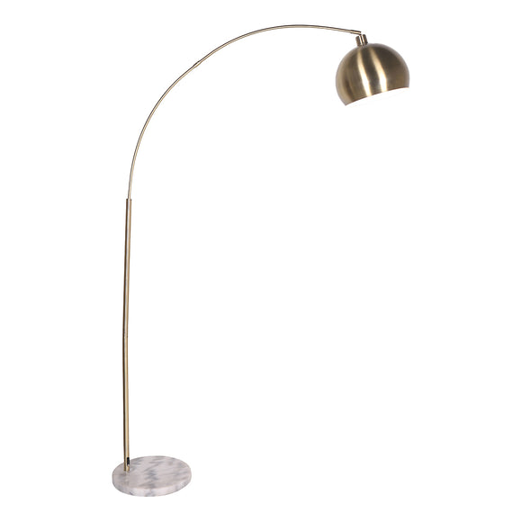 NNEDPE Sarantino Arc Floor Lamp Antique Brass Finish with Marble Base