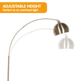 NNEDPE Sarantino Arc Floor Lamp Antique Brass Finish with Marble Base