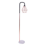 NNEDPE Sarantino Rose Gold Floor Lamp with Geometric Shade