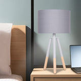 NNEDPE Sarantino Tripod Desk Lamp in Metal & Wood Nordic Minimalist Light