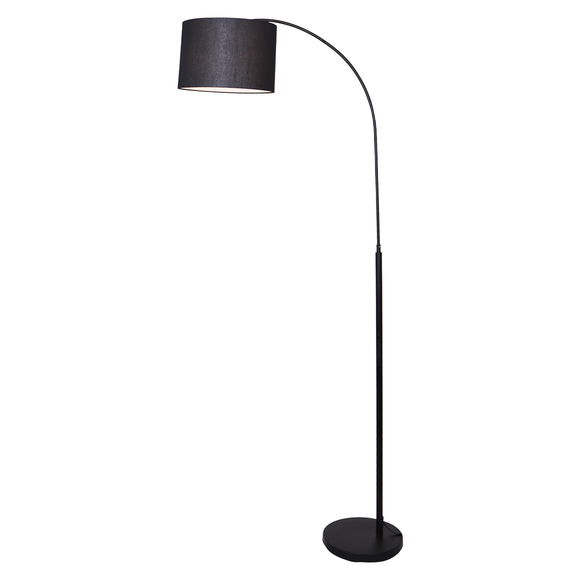 NNEDPE Sarantino Metal Arc Arm Floor Lamp Shade Black