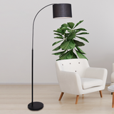 NNEDPE Sarantino Metal Arc Arm Floor Lamp Shade Black