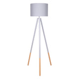 NNEDPE Sarantino Adjustable Height Arc Floor Lamp Antique Brass Shade