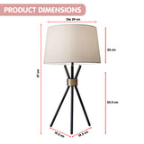 NNEDPE Sarantino Metal Tripod Table Lamp with Antique Brass Accent