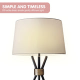 NNEDPE Sarantino Metal Tripod Table Lamp with Antique Brass Accent