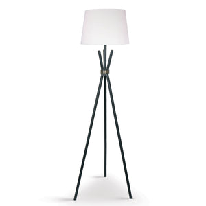 NNEDPE Sarantino Tripod Floor Lamp in Metal and Antique Brass