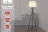 NNEDPE Sarantino Tripod Floor Lamp in Metal and Antique Brass