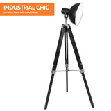 NNEDPE Sarantino Tripod Floor Spot Lamp Reading Adjustable Height Metal Black