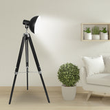 NNEDPE Sarantino Tripod Floor Spot Lamp Reading Adjustable Height Metal Black