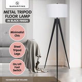 NNEDPE Sarantino Minimalist Modern Tripod Floor Lamp Black