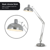 NNEDPE Sarantino Metal Architect Floor Lamp Shade Adjustable Height - Chrome