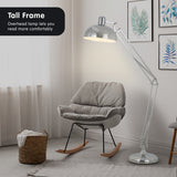 NNEDPE Sarantino Metal Architect Floor Lamp Shade Adjustable Height - Chrome
